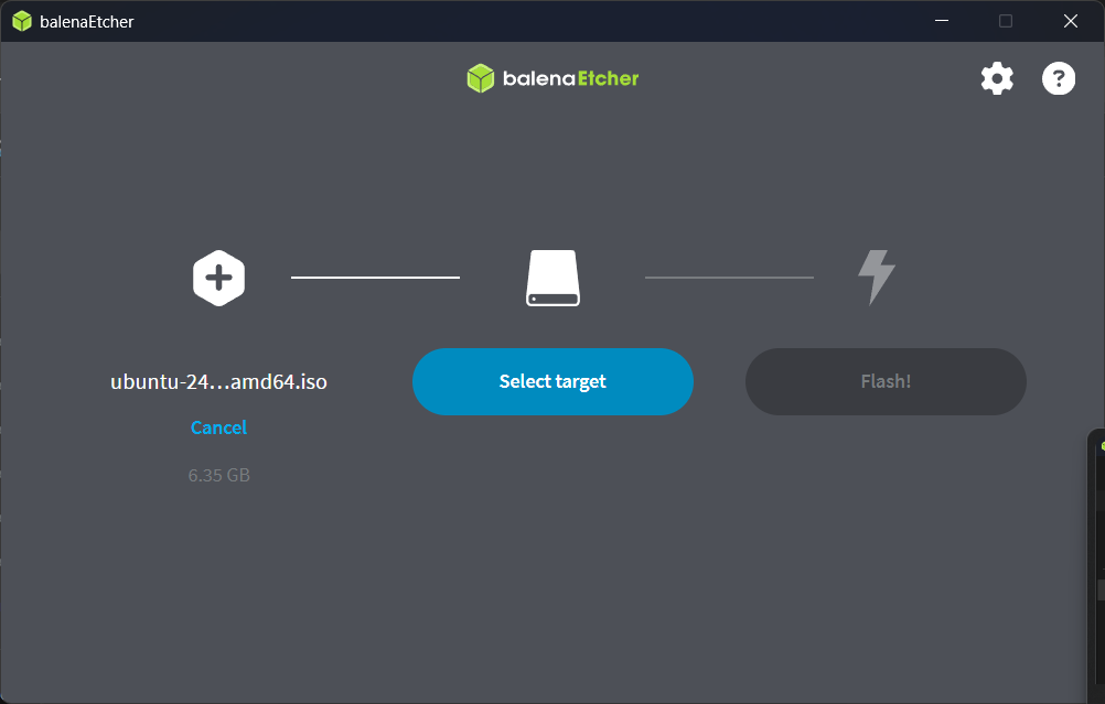 balena etcher selecionar pendrive
